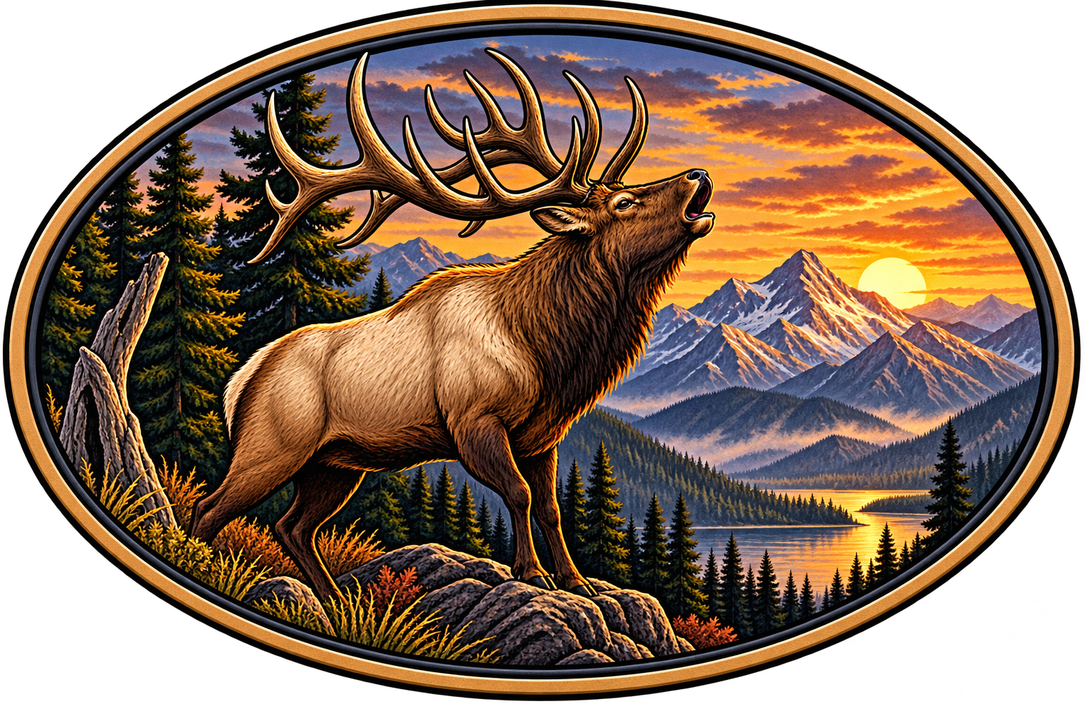 Bugling Elk